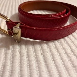 Vintage Red belt with gold hardware